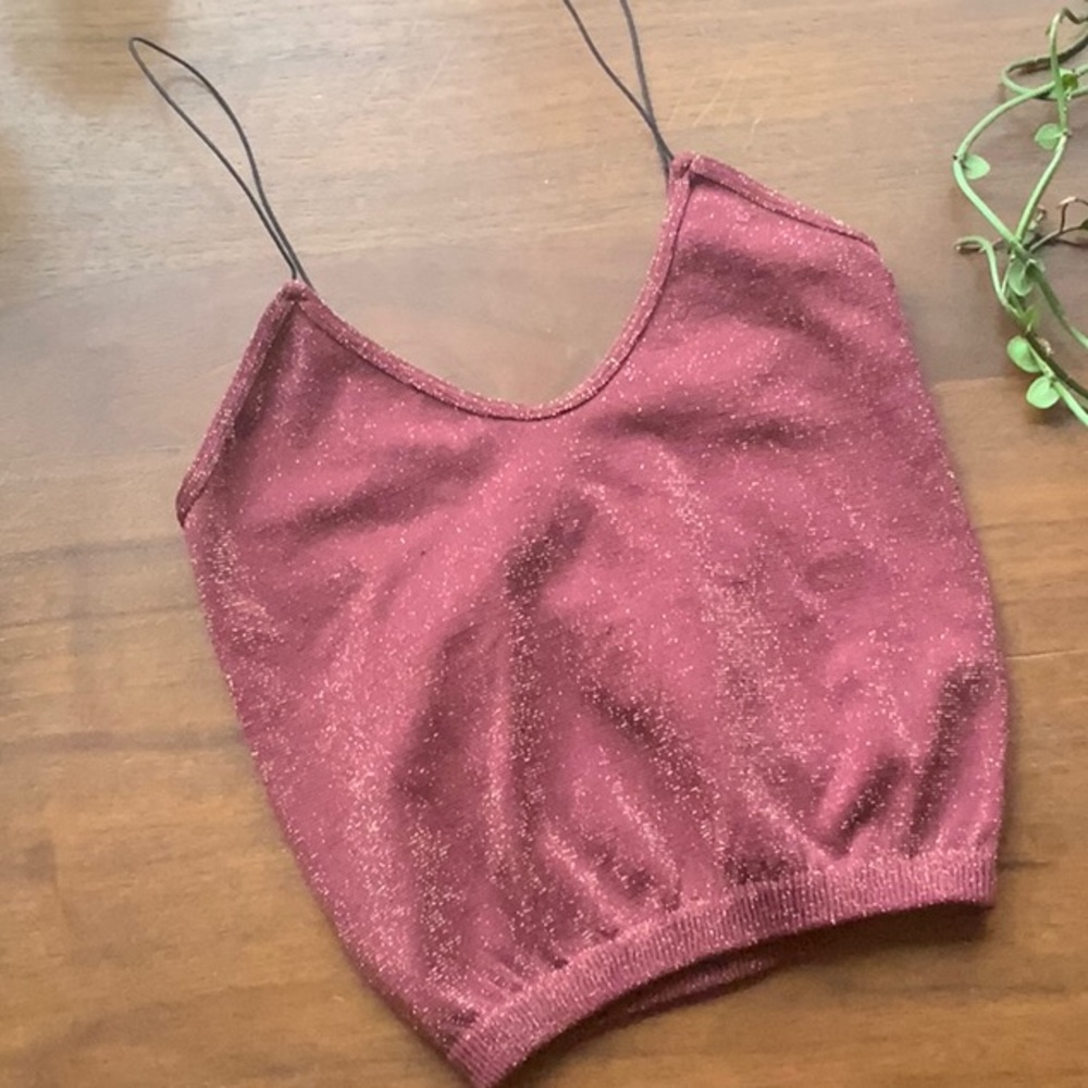 Free People Sparkle Crop Tank